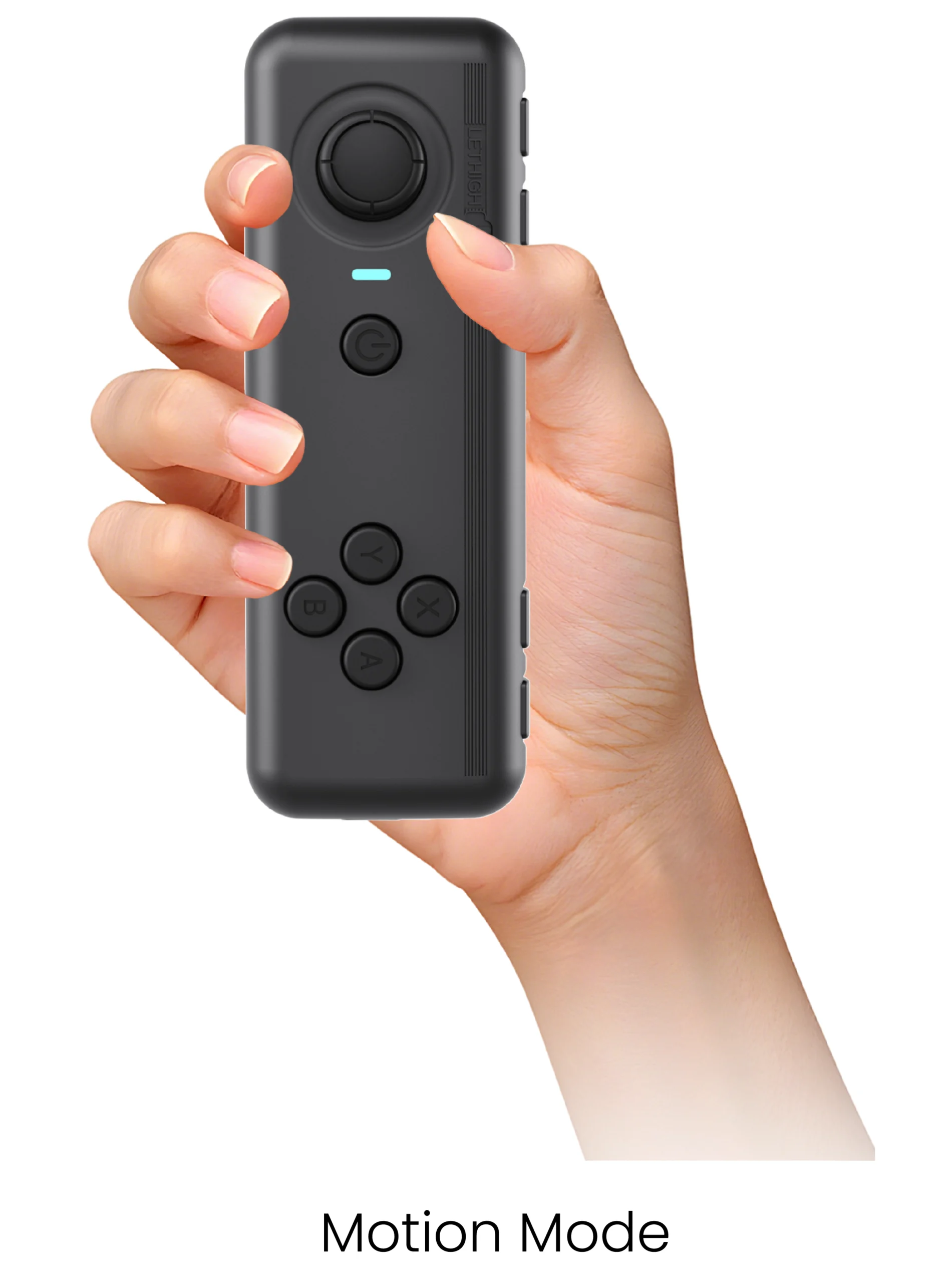 Single-hand vertical grip of the motion sensing controller wholesale product, showcasing the Motion Mode for interactive gaming